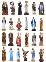 Jesus Statues/ Virgin Mary Figurine Sculpture Christian Wedding Gift Xmas Desktop Display Decors Renaissance Collection Gifts