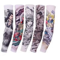 Tattoo Sleeve 2PCS Men Women Sports Arm Compression Sleeve Cycling Arm Warmer Summer Running Basketball UV Protection Ice Fabric Sleeves