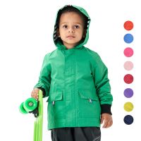 Kids Boys Girls Jakets Hooded Spring Autumn Outerwar Waterproof Children Rain Jackets Sportswear Cotton Lined Windbreaker