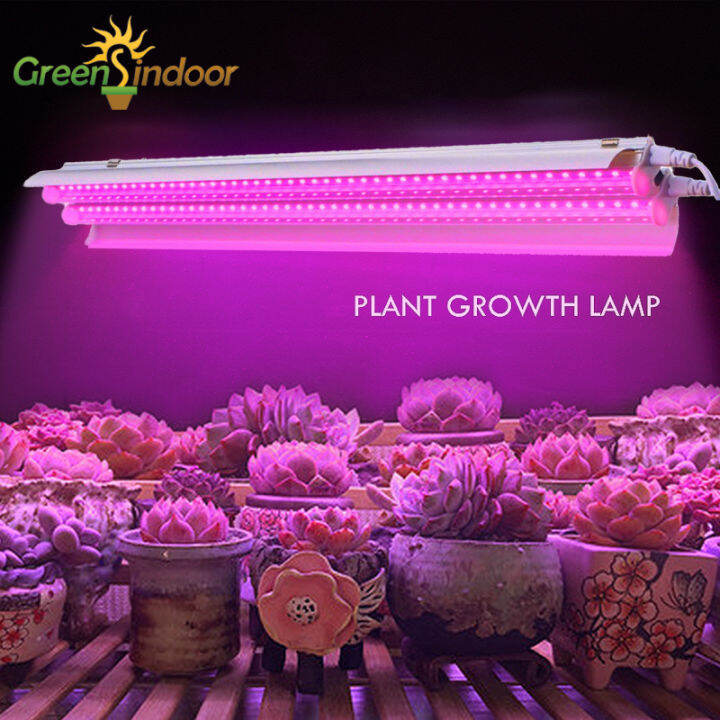 Indoor Phytolamp For Plants Double Tube Led Strips Hanging Grow Light