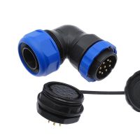 ：”{》： SP28 Corrugated Pipe Waterproof Connector IP68 2 Pin 3/4/5/6/7/9/10/12/14/16/19/22/24/26Pin Angle Connectors 90 Degree Elbow