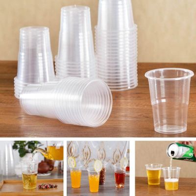 【CW】♤❏◙  25/50/100PCS Plastic 8oz Disposable Cups 200ml Drinking Glass Vending Cup 200cc