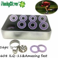 16pcs Fast Speed ILQ-11 Roller Skate Bearing 608-2rs Inline Skate 8mm Bearing Longboard Skateboard Bearing 608 Penny  DriftBoard Training Equipment