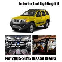 กล่องใส่ของบรรทุกป้ายทะเบียนแผ่นหลอดไฟ Xterra Nissan 2015 2014 2013 2005-2012สำหรับชุดไฟโดมภายในแผนที่รถยนต์ LED หลอดไฟสีขาว10