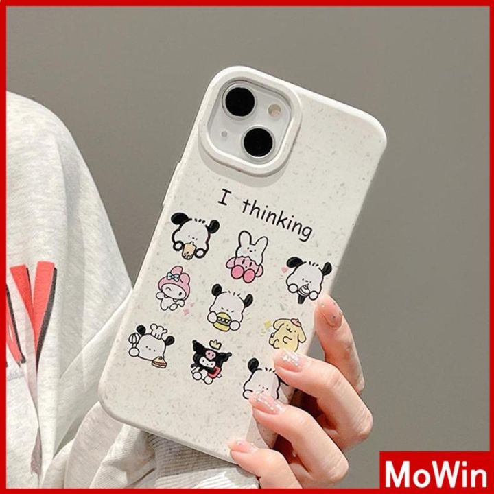 mowin-เข้ากันได้สำหรับ-เคสไอโฟน-เคสไอโฟน11-เคส-เป็นมิตรกับสิ่งแวดล้อมเคสย่อยสลายได้นุ่มสีขาวกันกระแทกป้องกันน่ารักการ์ตูนสีขาวล