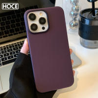 HOCE เคสสำหรับไอโฟนโทรศัพท์ใสเนื้อด้านแบบบางพิเศษ15 14 13 12 Pro Max 14 15 Plus เคสพีซีแข็งผิวเกล็ดน้ำแข็งฝาหลัง