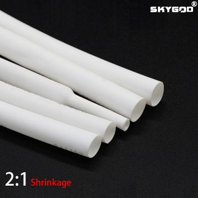 1 Meter White Dia 1 2 3 4 5 6 7 8 9 10 12 14 16 20 25 30 40 50 mm Heat Shrink Tube 2:1 Polyolefin Thermal Cable Sleeve Insulated
