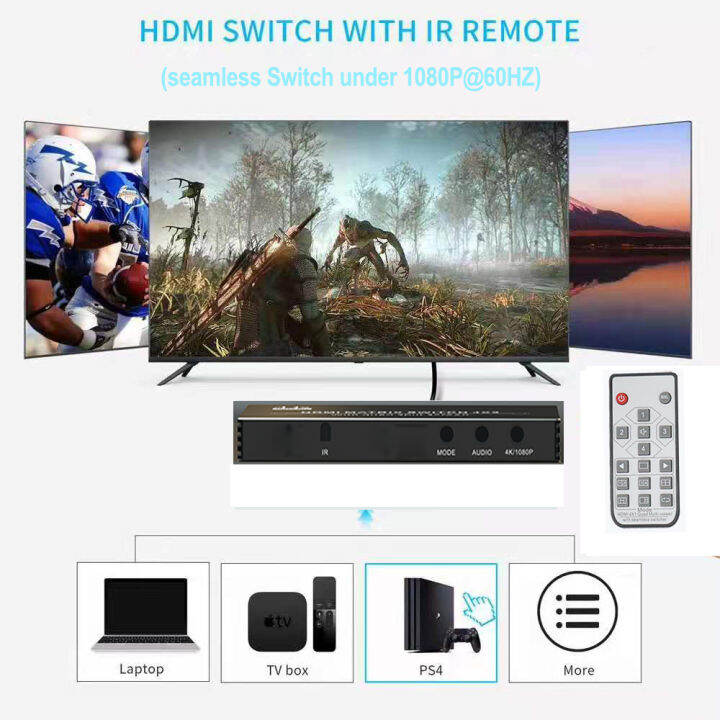 hdmi-matrix-พร้อม-multiviewer-4k-hdmi-quad-multi-viewer-matrix-4x2-hdmi-multiviewer-switch-4x1-quad-seamless-switcher-hdmi-multiviewer-พร้อม-dual-monitor-สำหรับ-ps5-xbox-ps4-apple-tv-pc-แล็ปท็อป