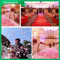 JUICYPEACHNU 200 /500/ 1000PCS สดใส DIY ตกแต่งโต๊ะ Confetti อุปกรณ์ปาร์ตี้ ตกแต่งงานแต่งงาน อุปกรณ์พรม กลีบกุหลาบไหม ดอกไม้ประดิษฐ์