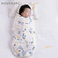 Baby Cocoon Swaddling Wraps 0-6 Months Newborn Baby Sleeping Bag Cute Bear Ears Kids Head Neck Protector Design Diaper Bag