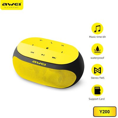 Awei Store Y200 ลําโพงสเตอริโอไร้สาย บลูทูธ แบบพกพา dd