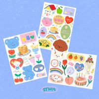 Transparent sticker สติกเกอร์ขอบใส ไซส์ A6 | Stickwithme4ev