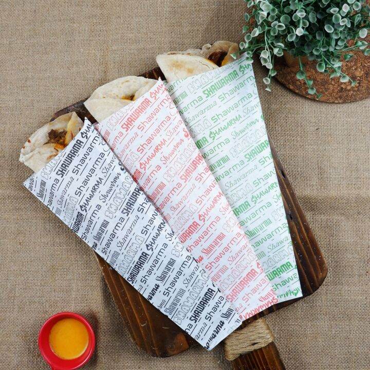 Shawarma Wrapper Vintage Design (100pcs) Greaseproof Paper | Lazada PH