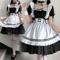 【LZ】☃  Lolita Maid Cosplay Trajes para meninas mulheres adoráveis traje show de animação roupa japonesa vestido preto roupas fofas