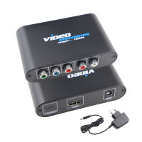 Component to HDMI Converter 5RCA RGB YPbPr to HDMI Converter Supports 1080P Video Audio Adapter for DVD PSP Xbox 360 PS2