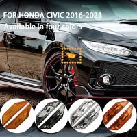 ไฟเลี้ยวด้านข้างสัญญาณไฟ2ชิ้นไฟสำหรับฮอนด้าสัญญาณไฟเลี้ยวรถเก๋ง Civic Hatchback Coupe 2016-2021ใส่ได้พอดีกับ34300-TET-H01