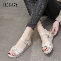 IELGY รองเท้าแตะ Ton-Soled,รองเท้าผู้หญิงสไตล์นางฟ้านักเรียนเข้าได้กับทุกชุด