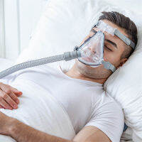 F1B หน้ากากใบหน้าเต็มรูปแบบพร้อมอุปกรณ์เสริม CPAP แผ่นรองซิลิโคนอ่อนนุ่มออกแบบรองรับหน้าผาก Anti Snore หยุดหายใจขณะหลับ