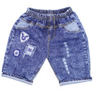 HCMQuần Short Jean bé trai thêu Logo - Chất vải mềm mại  ẢNH THẬT 100% DO