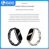 ☈ Breathable Wristband Comfortable Fashion Versatile Hollow Out Bracelet Double Loop Genuine Leather Watch Band Accessories New