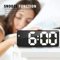 Digital Alarm Clock LED Alarm Clock Beside Clock Snooze Temperature Date Time Brightness Adjustable for Kids s