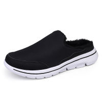 Winter Men Cotton Shoes Keep Warm Shoes Non-Slip Winter Home Slippers Soft Slippers Women Couples Comfortable Male Fur Slides