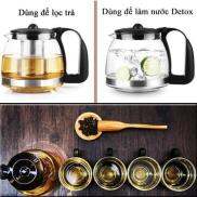 HCMBộ bình lọc trà kèm 4 ly thuỷ tinh cao cấp có hộpbình trà