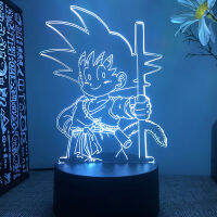 อะนิเมะ D Ragon B All Z โคมไฟรูป Son Goku ซูเปอร์ Saiyan 3D Led ไฟกลางคืนเด็กมังงะของขวัญเปลี่ยนสีรูปการกระทำรุ่นของเล่น