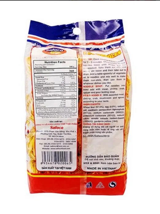 Egg Noodles Nutrition Facts