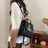 Bag Girl 2023 New Empress Dowager Crocodile Pattern Backpack Spice Girl Saturn Backpack High-Value Large-Capacity Schoolbag