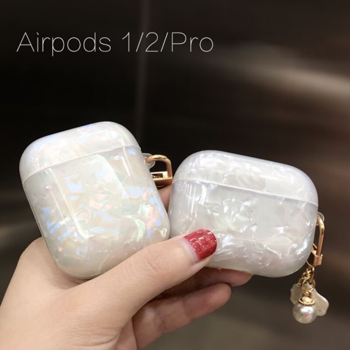 3d-pearl-pendant-water-drop-rainbow-leopard-print-hard-headset-cover-for-airpods-1-2-3-pro-headphone-earphone-case-pearl-gifts-headphones-accessories