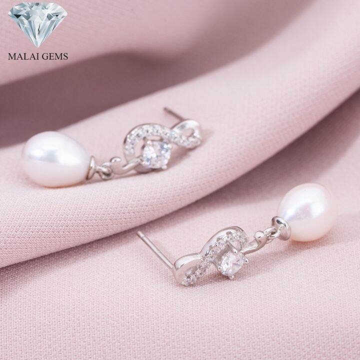 malai-gems-ต่างหูมุก-เงินแท้-silver-925-เพชรสวิส-cz-เคลือบทองคำขาว-รุ่น155-e1608-แถมกล่อง-ต่างหูเพชร-ต่างหูเงินแท้