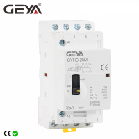 จัดส่งฟรี GEYA GYHC 4จุด25A 4NO หรือ2NO2NC 220โวลต์230โวลต์5060เฮิร์ตราง Din ครัวเรือน AC Modular คอนแทค