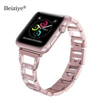 ◙▬۞ watch band For Apple Watch 45mm 41mm 38mm 42mm Stainless Steel Strap Diamond Link Bracelet For iWatch 40mm 44m Series 7 6 5 4 3