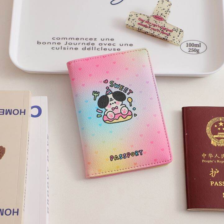 กระเป๋าใส่หนังสือเดินทาง-ใส่บัตรได้หลายช่อง-ลายการ์ตูน-สไตล์เกาหลี