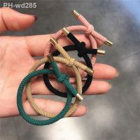 Korean Version Basic Small Leather Band Hair Rope for Boyfriends Ball Head Wrist Rope High Elasticity Durable Loop Headwear