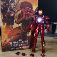 ดิสนีย์ภาพยนตร์เวนเจอร์ส I RON Man รุ่นไฟ Led ซูเปอร์ฮีโร่รูปการกระทำของเล่นตุ๊กตาคอลเลกชันที่สามารถเคลื่อนย้ายร่วมของเล่นสำหรับเด็กของขวัญ