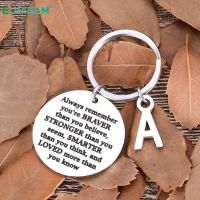 【CW】 Inspirational Keychain Car Chains Birthday Graduation Gifts Quote  quot; you are braver than believe