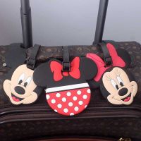 【DT】 hot  Disney Mikey Mouse Travel Accessories Luggage Tag Silica Gel Suitcase ID Addres Holder Baggage Boarding Tag Portable Label