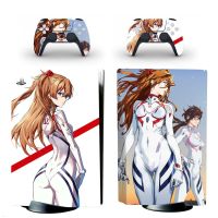 Anime Cute Girl PS5 Disc Sticker Decal Cover for PlayStation 5 Console and 2 Controllers PS5 Disk Skin Vinyl