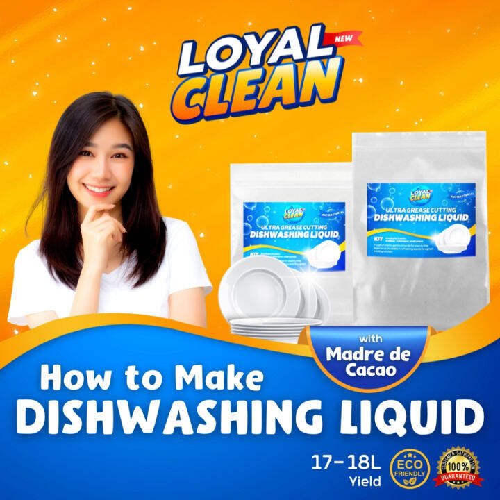LoyalClean Regular Dishwashing Liquid Kit Complete Set Dish Soap Mixture 1718 Liters Yield