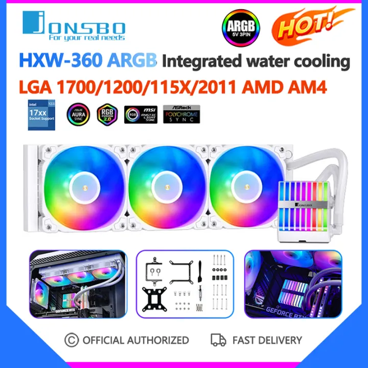 Jonsbo HXW360 ARGB Integral Watercooled CPU Cooler 120mm PWM Fan High
