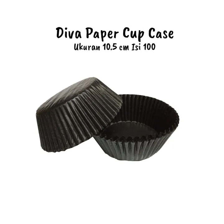 Diva Paper Cup Case HITAM 10,5 cm (100 pc) | Lazada Indonesia
