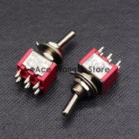 【☊HOT☊】 xasb1934 5ชิ้น Mts-202ขนาดเล็กสีแดง6pin สวิตช์เปิด-เปิด2ตำแหน่ง2a 250V Ac/5a 120V Ac