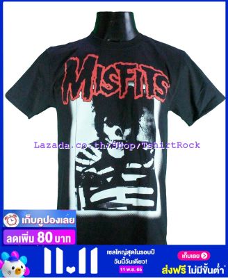 เสื้อวง MISFITS มิสฟิตส์ ไซส์ยุโรป เสื้อยืดวงดนตรีร็อค เสื้อร็อค  MIF738 ผ้านุ่มใส่สบาย