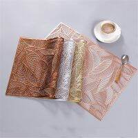 【CW】 Placemat Dining Table Coasters Hollow Heat-insulated Gold Non Mats Decoration 1pc