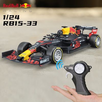 MAISTO ของเล่นรถ RC 1/24กระทิงแดงแท้ทีม F1แข่งโมเดลรถยนต์สูตรของเล่นควบคุมระยะไกล RB15 Verstappen2019สูงสุด #33