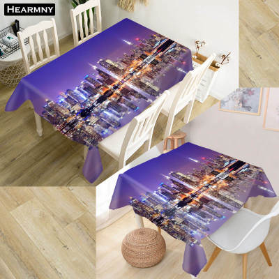 Custom New York City Tablecloth Waterproof Oxford Fabric SquareRectangular Tablecloth For Wedding Table Cloth Cover Covers