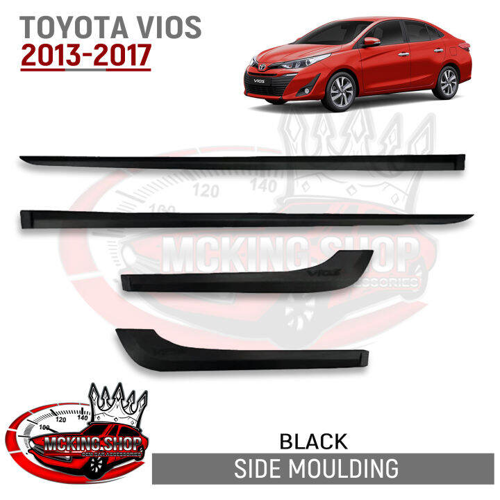 Toyota Vios 20132017 Side Body Moulding Matte Black Lazada PH
