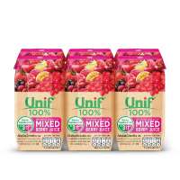 [ส่งฟรี!!!] ยูนิฟ น้ำผักผสมเบอร์รี่ 100% 200 มล. X 6 กล่องUnif 100% Mixed Berry200 ml x 6